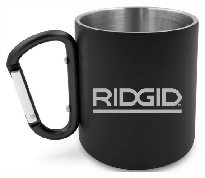 Stainless steel mug with carabiner 280 ml